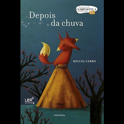 Capa de livro 'Depois da chuva' com raposa ilustrada