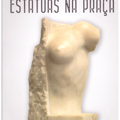 Capa de livro com escultura de torso feminino em mármore claro e título em letras maiúsculas.