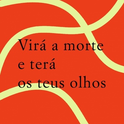 Capa de livro laranja com texto e padrões ondulados amarelos.
