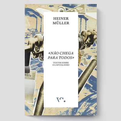 Capa de livro com ilustração industrial e texto central em faixa branca.
