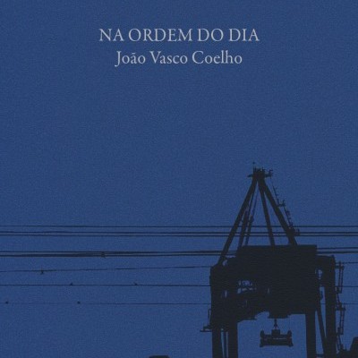 Capa de livro azul com título e uma grua preta em silhueta