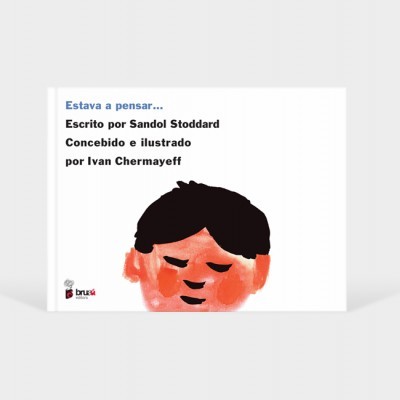 Capa de livro com título Estava a pensar e ilustração de criança.