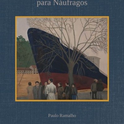 Capa do livro 'Manual de Sobrevivência para Náufragos' com ilustração de barco e pessoas