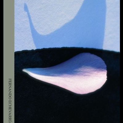 capa de livro com texto e imagem abstrata em tons de azul, preto e rosa