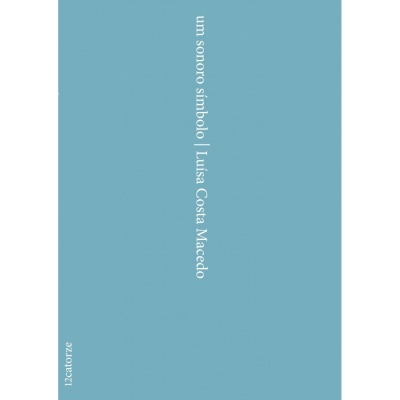 Capa de livro azul claro com título e autor em texto branco vertical