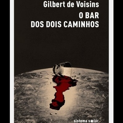 Capa de livro com copo tombado e líquido vermelho derramado sobre fundo escuro com texto branco