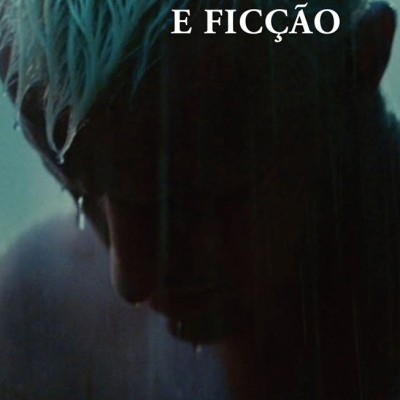 Capa de livro 'CIBERCULTURA E FICCÇÃO' com imagem de pessoa molhada