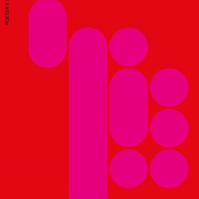 Capa vermelha com formas geométricas rosa e texto preto