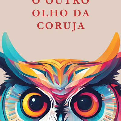 Capa de livro ilustrada com uma coruja colorida e texto 'O OUTRO OLHO DA CORUJA'.