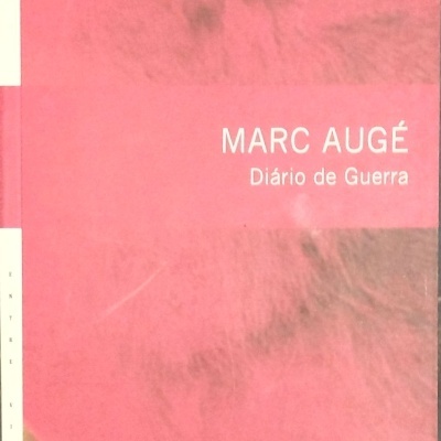 Capa do livro 'Diário de Guerra' de Marc Augé em vermelho e rosa