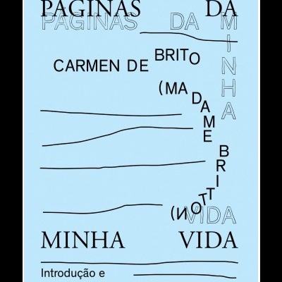 Capa de livro azul claro com texto em preto e cinzento e linhas horizontais e verticais pretas
