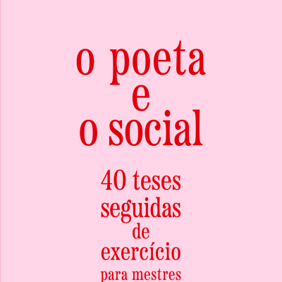 Capa de livro cor-de-rosa com texto vermelho com título e autor