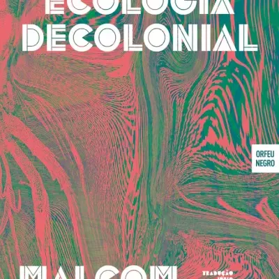 Capa de livro de fundo verde e coral com texto em branco