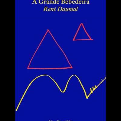 Capa de livro azul com triângulos vermelhos e linha amarela