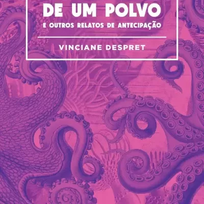 Capa de livro púrpura com ilustração de tentáculos de polvo e texto branco
