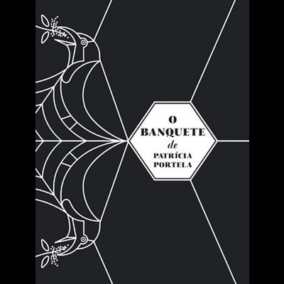 Capa de livro preta com pássaros brancos, teia de aranha e título no centro