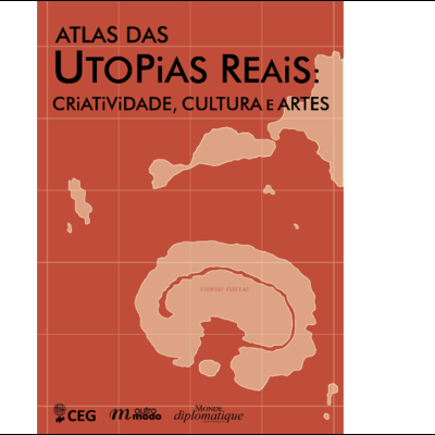 Capa de livro vermelho com título e desenho de mapa estilizado