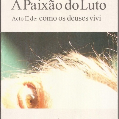 Capa de livro 'A Paixão do Luto' com imagem de olho e cabelo loiro