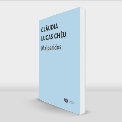 Livro azul claro com título Malparidos e autoria Cláudia Lucas Chéu
