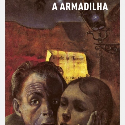 Capa do livro 'A Armadilha' de Emmanuel Bove com ilustração de duas pessoas e texto