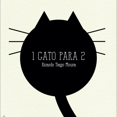 Capa de livro com silhueta preta de gato e texto 