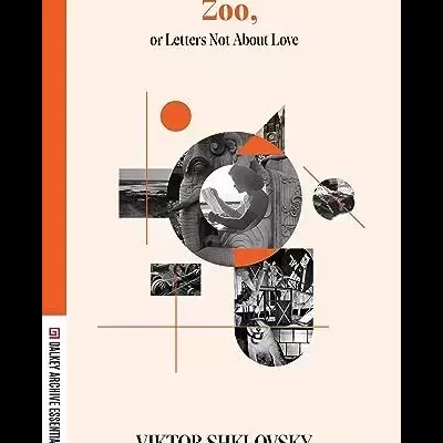 Capa de livro bege com texto e formas geométricas pretas, brancas e laranja