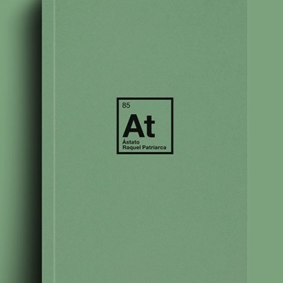 Livro verde com texto preto '85 At Ástato Raquel Patriarca' na capa.