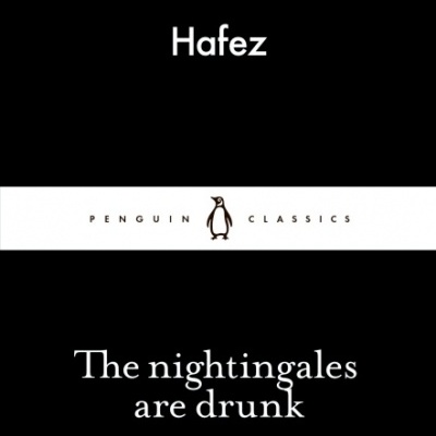 Capa do livro 'The nightingales are drunk' da Penguin Classics com fundo preto e texto branco.