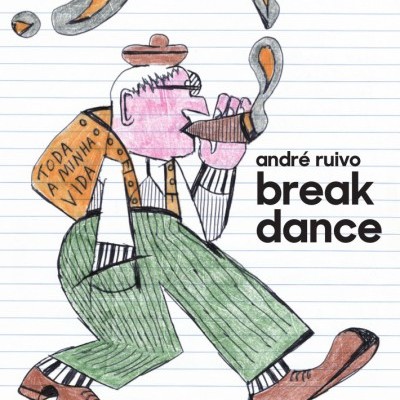 Desenho colorido de figura masculina a fumar charuto com mochila laranja e texto ao lado