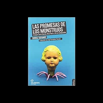Capa de livro com cabeça de boneca amarela e tentáculos roxos, título em espanhol