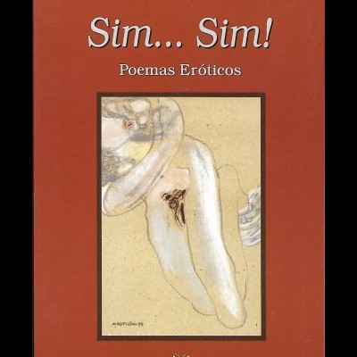 Capa de livro com título Sim... Sim! e desenho de corpo nu