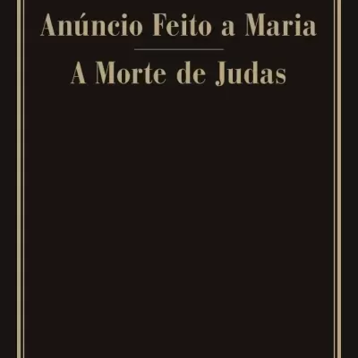 Capa preta de livro com texto dourado e moldura fina
