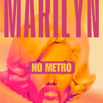 Capa de livro com imagem artística de Marilyn Monroe e texto destacado