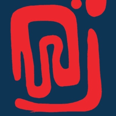 Capa de livro azul escuro com padrão abstrato vermelho e texto em branco