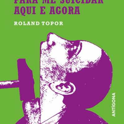 Capa de livro verde com texto roxo e ilustração de figura humana roxa e branca