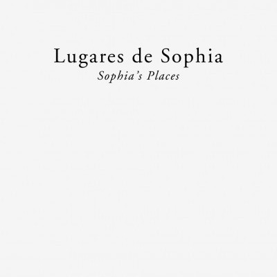 Texto 'Lugares de Sophia' e 'Sophia's Places' em fundo branco