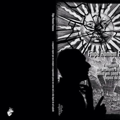 Capa de livro com sol estilizado e silhueta humana em perfil