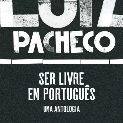 Capa de livro escura com texto branco Luz Pacheco Ser Livre em Português Uma Antologia