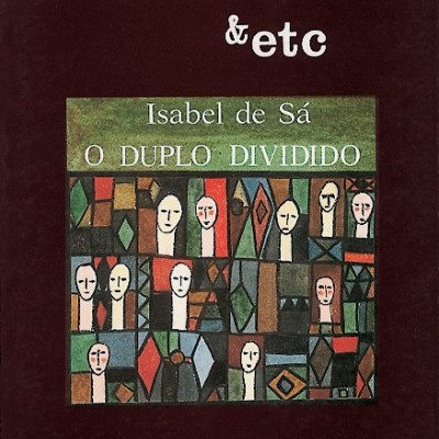 Capa de livro com título 'O DUPLO DIVIDIDO' e ilustração abstrata colorida