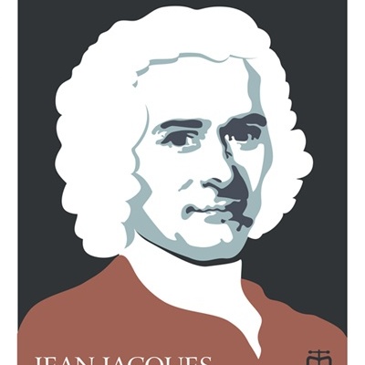 Capa do livro AS CONFISSÕES Volume I de Jean-Jacques Rousseau com ilustração do rosto do autor