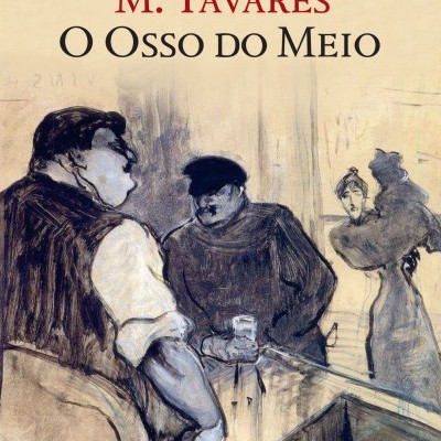 Capa de livro com ilustração de pessoas num bar e texto do título e autor