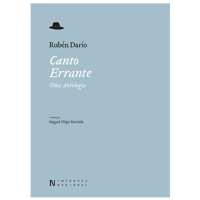 Capa azul claro do livro 'Canto Errante Uma Antologia' de Rubén Darío