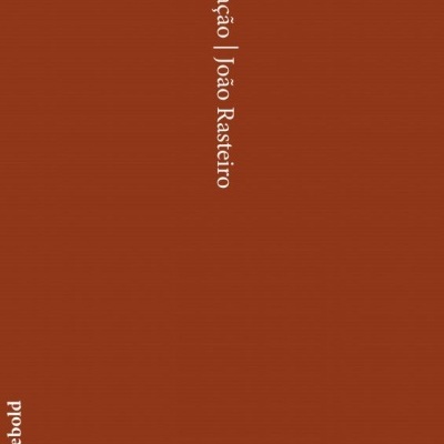 Capa de livro castanho com texto branco vertical