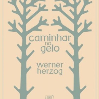 Capa de livro bege com duas árvores cinza e texto em português.
