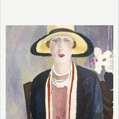 Capa do livro Mrs Dalloway de Virginia Woolf com ilustração de mulher com chapéu