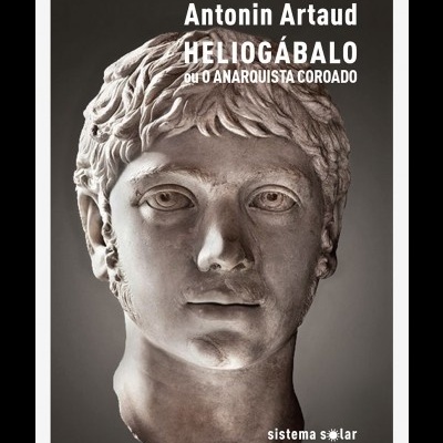 Capa de livro com escultura clássica e texto