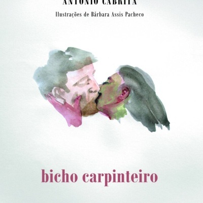 Capa de livro bicho carpinteiro com ilustração de casal a beijar-se
