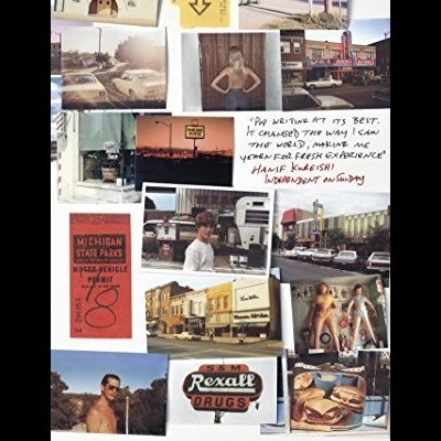 Capa do livro 'On The Road Jack Kerouac' com colagem de fotografias vintage e texto manuscrito.