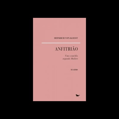 Capa de livro rosa com título Anfitrião e autor Heinrich von Kleist