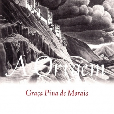 Capa de livro 'A Ordem' com ilustração de costa rochosa e edifícios sob céu nublado